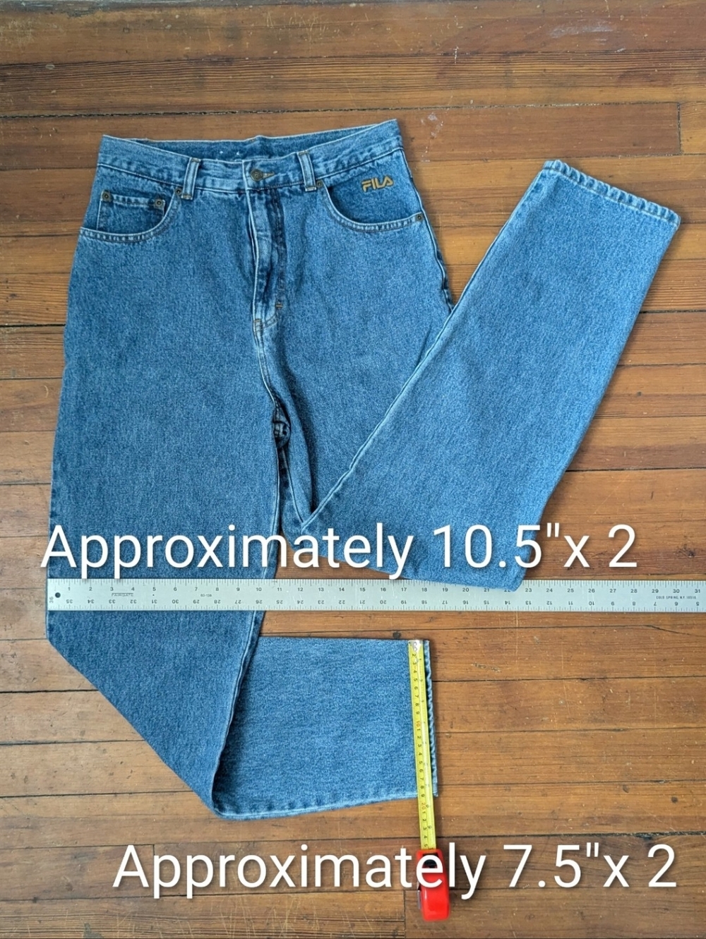 Rare to Find Vintage Fila High Rise Tapered Jeans Medium Wash For Women Size 20 - Picture 10 of 10